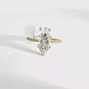 2.24 CTW Marquise-Cut Lab Grown Diamond Engagement Ring view 1