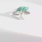 2.19 CTW Emerald-Cut Lab Grown Diamond Engagement Ring view 1