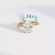 3.20 CTW Oval-Cut Lab Grown Diamond Engagement Ring view 1