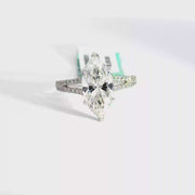 3.49 CTW Marquise-Cut Lab Grown Diamond Engagement Ring view 1