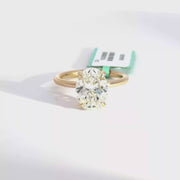 3.20 CTW Oval-Cut Lab Grown Diamond Engagement Ring view 1