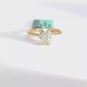 2.11 CTW Radiant-Cut Lab Grown Diamond Engagement Ring view 1