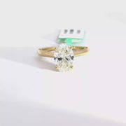 3.03 CTW Oval-Cut Lab Grown Diamond Engagement Ring view 1