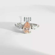 2.15 CTW Pear Pink-Cut Lab Grown Diamond Engagement Ring view 1