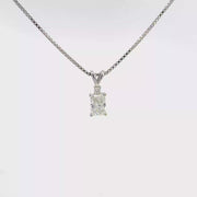 1.03 CTW Radiant Lab-Grown Diamond Pendant view 1