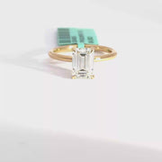 2.19 CTW Emerald-Cut Lab Grown Diamond Engagement Ring view 1