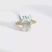 5.19 CTW Emerald-Cut Lab Grown Diamond Engagement Ring view 1
