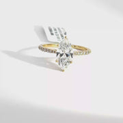 1.71 CTW Marquise-Cut Lab Grown Diamond Engagement Ring view 1