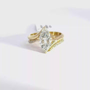 2.17 CTW Marquise-Cut Lab Grown Diamond Engagement Ring view 1