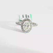 2.00 CTW Oval-Cut Lab Grown Diamond Engagement Ring view 1
