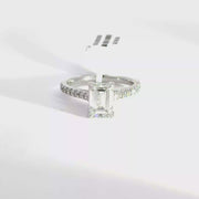 2.25 CTW Emerald-Cut Lab Grown Diamond Engagement Ring view 1