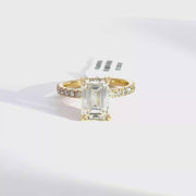 3.62 CTW Emerald-Cut Lab Grown Diamond Engagement Ring view 1