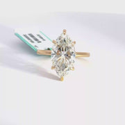 5.20 CTW Marquise-Cut Lab Grown Diamond Engagement Ring view 1