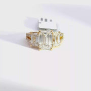 5.90 CTW Emerald-Cut Lab Grown Diamond Engagement Ring view 1
