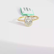 1.52 CTW Elongated Cushion-Cut Lab Grown Diamond Engagement Ring view 1