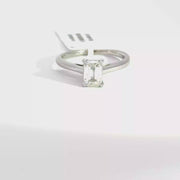 1.00 CTW Emerald-Cut Lab Grown Diamond Engagement Ring view 1