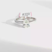 1.01 CTW Pear-Cut Lab Grown Diamond Engagement Ring view 1