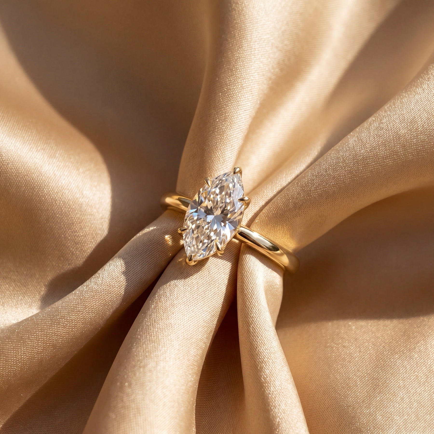 One-of-a-kind lab-grown diamond engagement ring